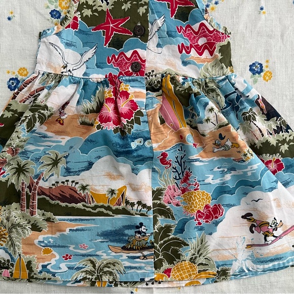 Baby Disney Tropical Hawaiian Print Sleeveless Dress 9-12 Months - Picture 9 of 10